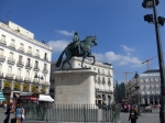 Площадь Пуэрта дель Соль с памятником Карлу III.