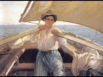 Лауреано Барро. Молодой человек в лодке.